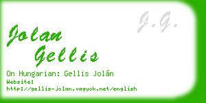 jolan gellis business card